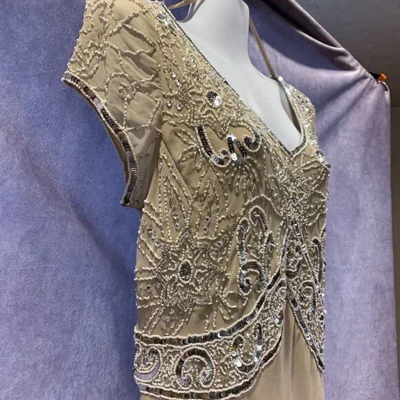 JKARA Beaded Mock Fair Dress - Picture 7 of 16